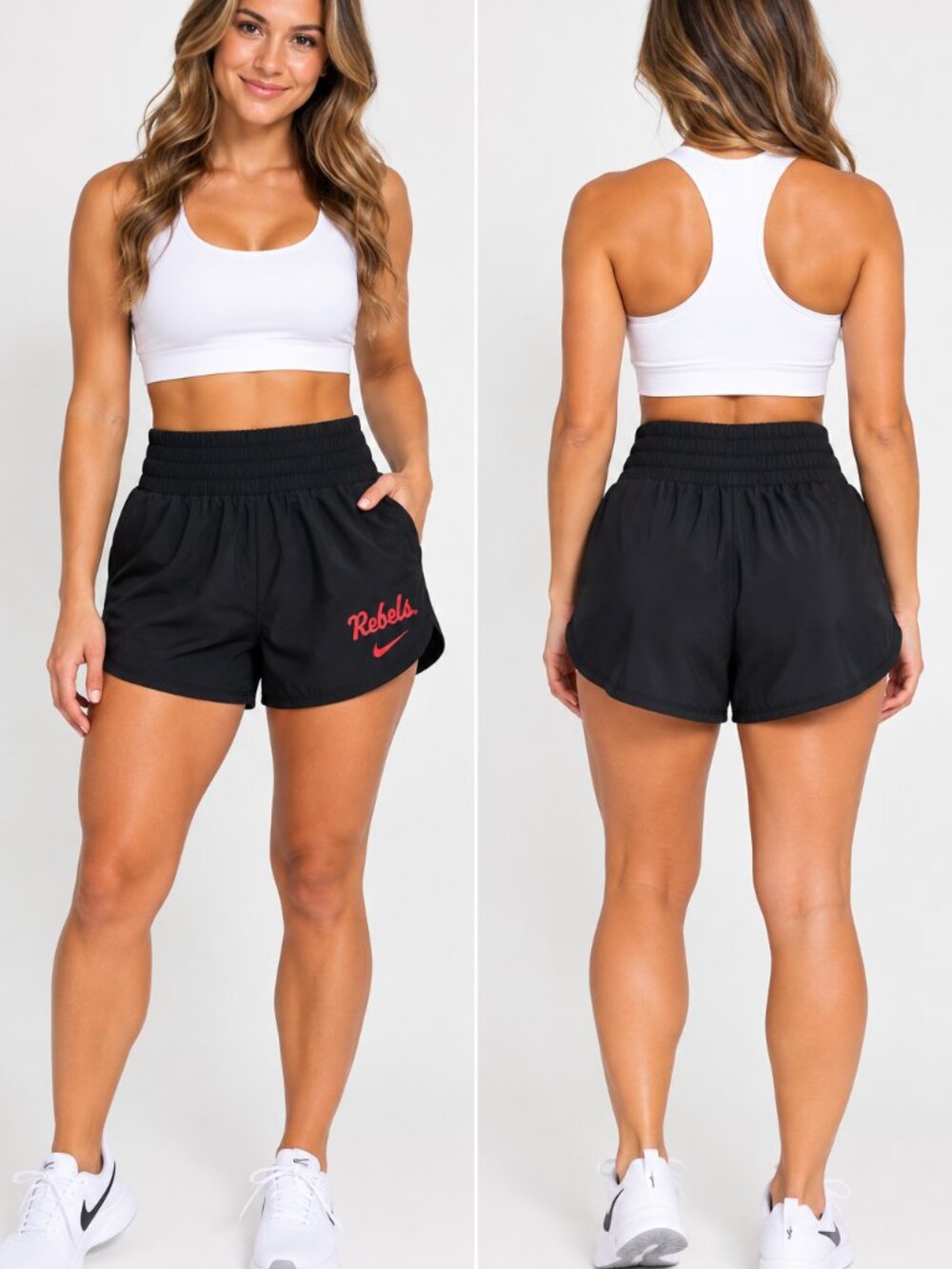 Nike Ole Miss Rebels Dri-FIT High Waist Shorts Women’s M